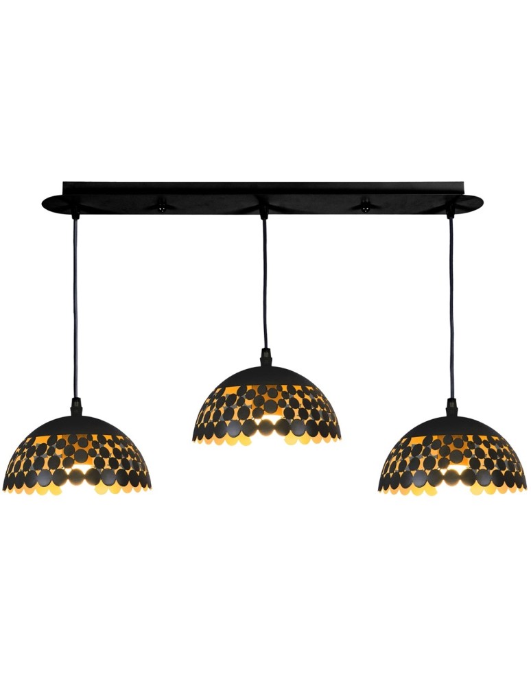 Pendant lamps - Milagro LISA BLACK 3xE27 pendant lamp ML6136 - product kolory-swiatla.pl 2