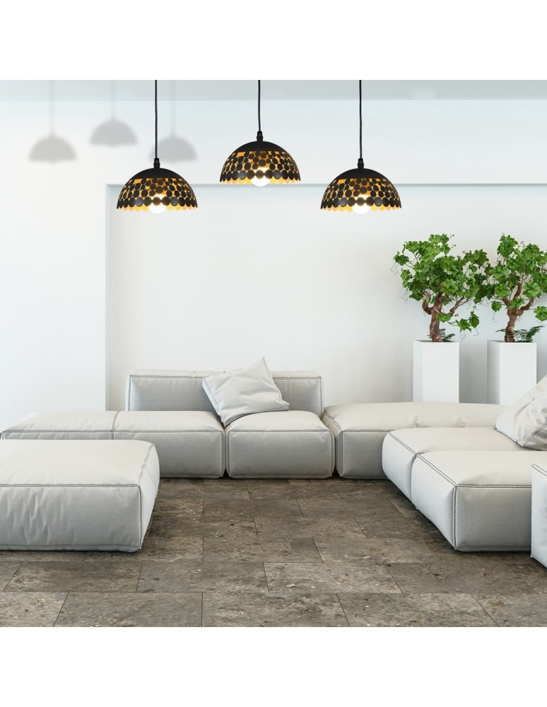 Pendant lamps - Milagro LISA BLACK 3xE27 pendant lamp ML6136 - product kolory-swiatla.pl 3