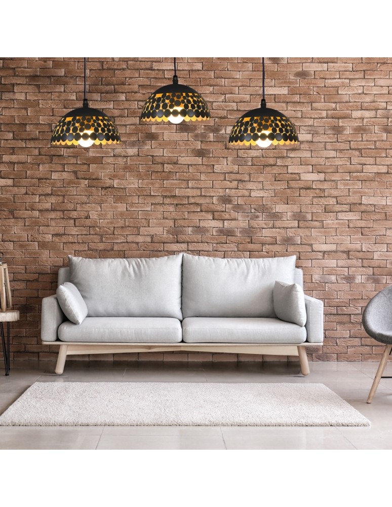 Pendant lamps - Milagro LISA BLACK 3xE27 pendant lamp ML6136 - product kolory-swiatla.pl 4