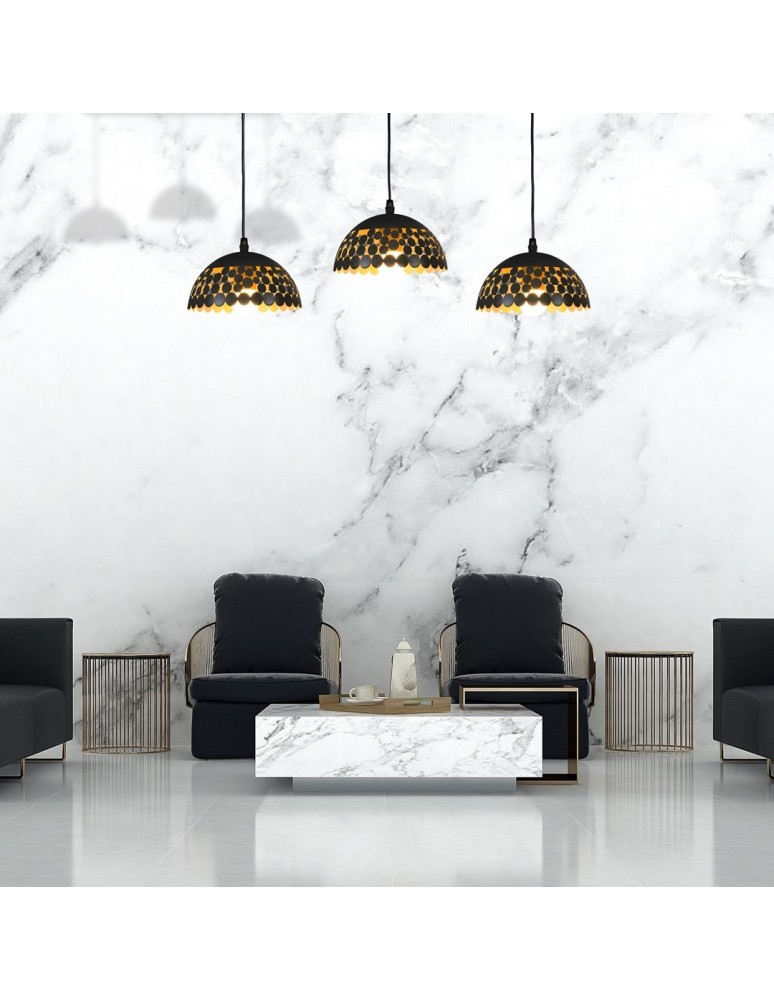 Pendant lamps - Milagro LISA BLACK 3xE27 pendant lamp ML6136 - product kolory-swiatla.pl 5