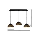 Pendant lamps - Milagro LISA BLACK 3xE27 pendant lamp ML6136 - product 7