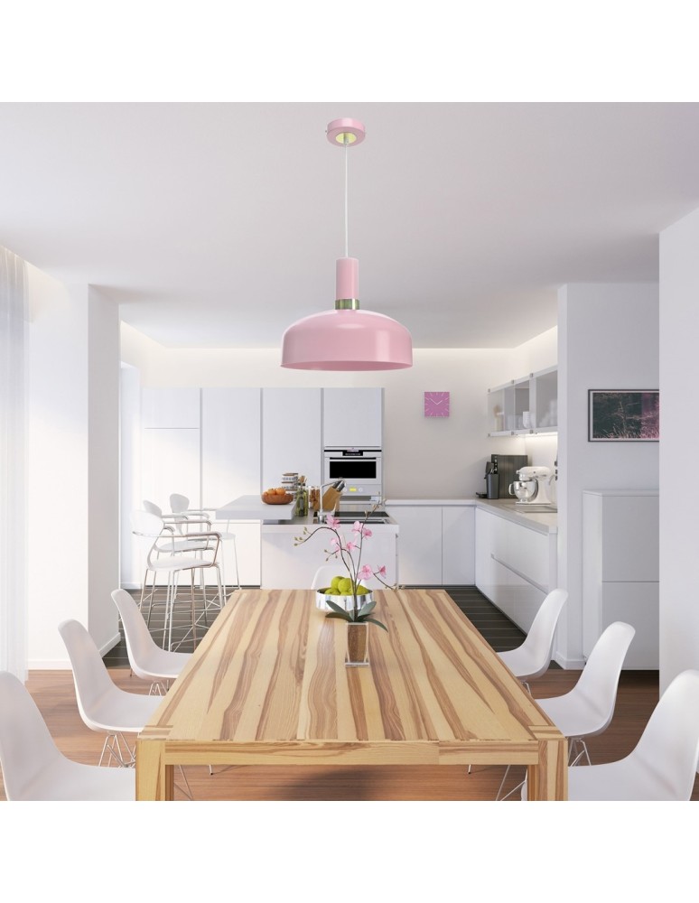 Pink pendant lamps - Milagro MALMO PINK 1xE27 pendant lamp MLP6199 - product kolory-swiatla.pl 5