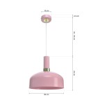 Pink pendant lamps - Milagro MALMO PINK 1xE27 pendant lamp MLP6199 - product 7