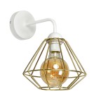 Loft wall lamps - industrial - Milagro Wall lamp LUPO WHITE/GOLD 1xE27 MLP6265 - product 1