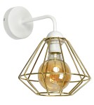 Loft wall lamps - industrial - Milagro Wall lamp LUPO WHITE/GOLD 1xE27 MLP6265 - product 2