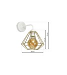 Loft wall lamps - industrial - Milagro Wall lamp LUPO WHITE/GOLD 1xE27 MLP6265 - product 7
