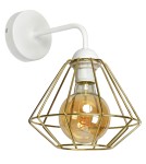 Loft wall lamps - industrial - Milagro Wall lamp LUPO WHITE/GOLD 1xE27 MLP6265 - product 8