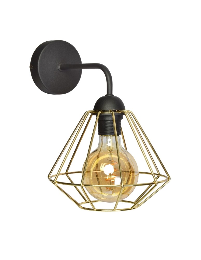Loft wall lamps - industrial - Milagro Wall lamp LUPO BLACK/GOLD 1xE27 MLP6269 - product kolory-swiatla.pl 1
