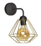 Loft wall lamps - industrial - Milagro Wall lamp LUPO BLACK/GOLD 1xE27 MLP6269 - product 2