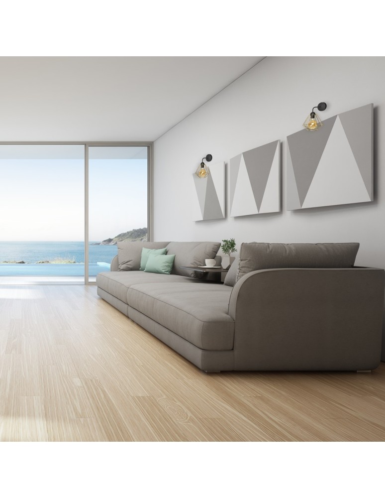 Loft wall lamps - industrial - Milagro Wall lamp LUPO BLACK/GOLD 1xE27 MLP6269 - product kolory-swiatla.pl 5