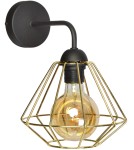 Loft wall lamps - industrial - Milagro Wall lamp LUPO BLACK/GOLD 1xE27 MLP6269 - product 8