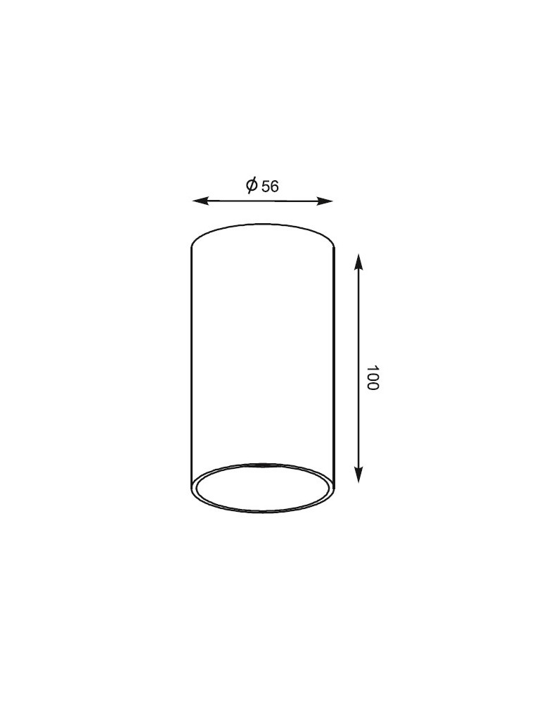 Ceiling luminaires for replaceable light source - Zuma Line TUBA SL 1x50W GU10 230V White 92679 Ceiling light - product kolory-swiatla.pl 2