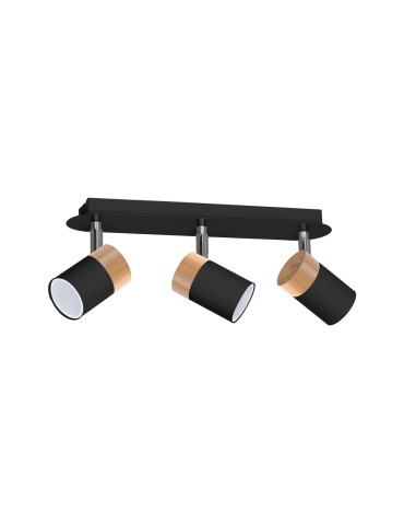 Milagro JOKER BLACK/WOOD 3xGU10 MLP6304 ceiling lamp.