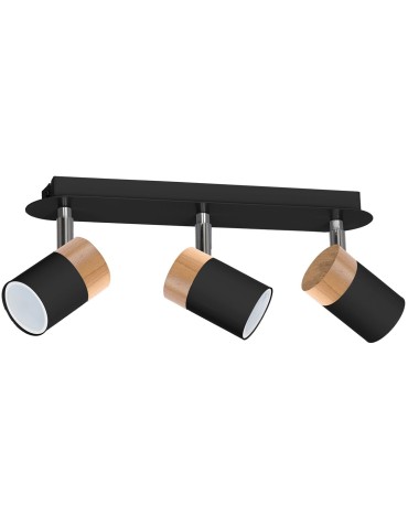 Milagro Lampa sufitowa JOKER BLACK/WOOD 3xGU10 MLP6304 - produkt 2