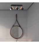 Adjustable ceiling lamps - spots - Milagro JOKER BLACK/WOOD 3xGU10 MLP6304 ceiling lamp. - product 3