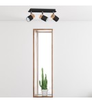 Adjustable ceiling lamps - spots - Milagro JOKER BLACK/WOOD 3xGU10 MLP6304 ceiling lamp. - product 4