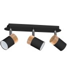 Adjustable ceiling lamps - spots - Milagro JOKER BLACK/WOOD 3xGU10 MLP6304 ceiling lamp. - product 8