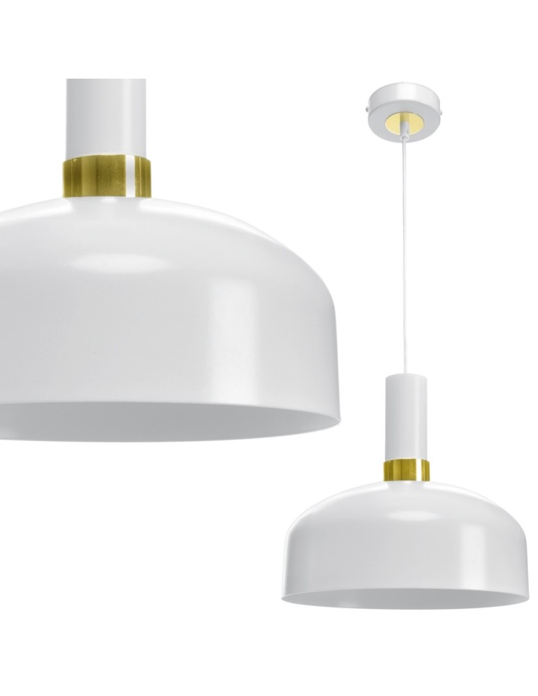 Pendant lamps - Milagro MALMO WHITE/GOLD 1xE27 pendant lamp MLP6197 - product kolory-swiatla.pl 1