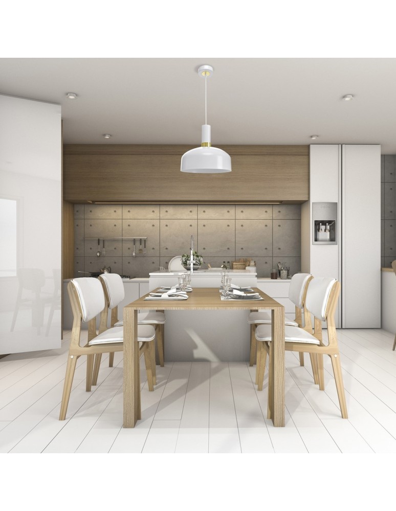Pendant lamps - Milagro MALMO WHITE/GOLD 1xE27 pendant lamp MLP6197 - product kolory-swiatla.pl 5