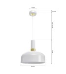 Pendant lamps - Milagro MALMO WHITE/GOLD 1xE27 pendant lamp MLP6197 - product 7