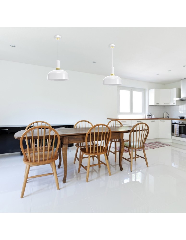 Pendant lamps - Milagro MALMO WHITE/GOLD 1xE27 pendant lamp MLP6197 - product kolory-swiatla.pl 9