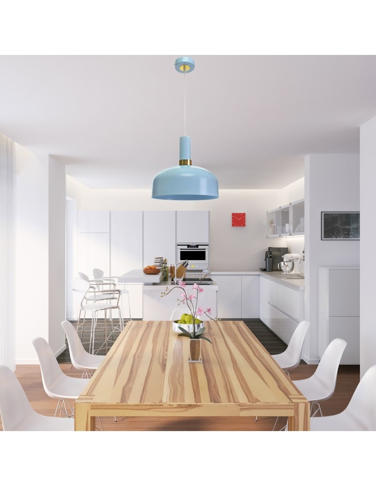 Blue pendant lamps - Milagro MALMO BLUE 1xE27 pendant lamp MLP6201 - product kolory-swiatla.pl 6