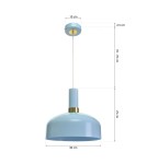 Blue pendant lamps - Milagro MALMO BLUE 1xE27 pendant lamp MLP6201 - product 7
