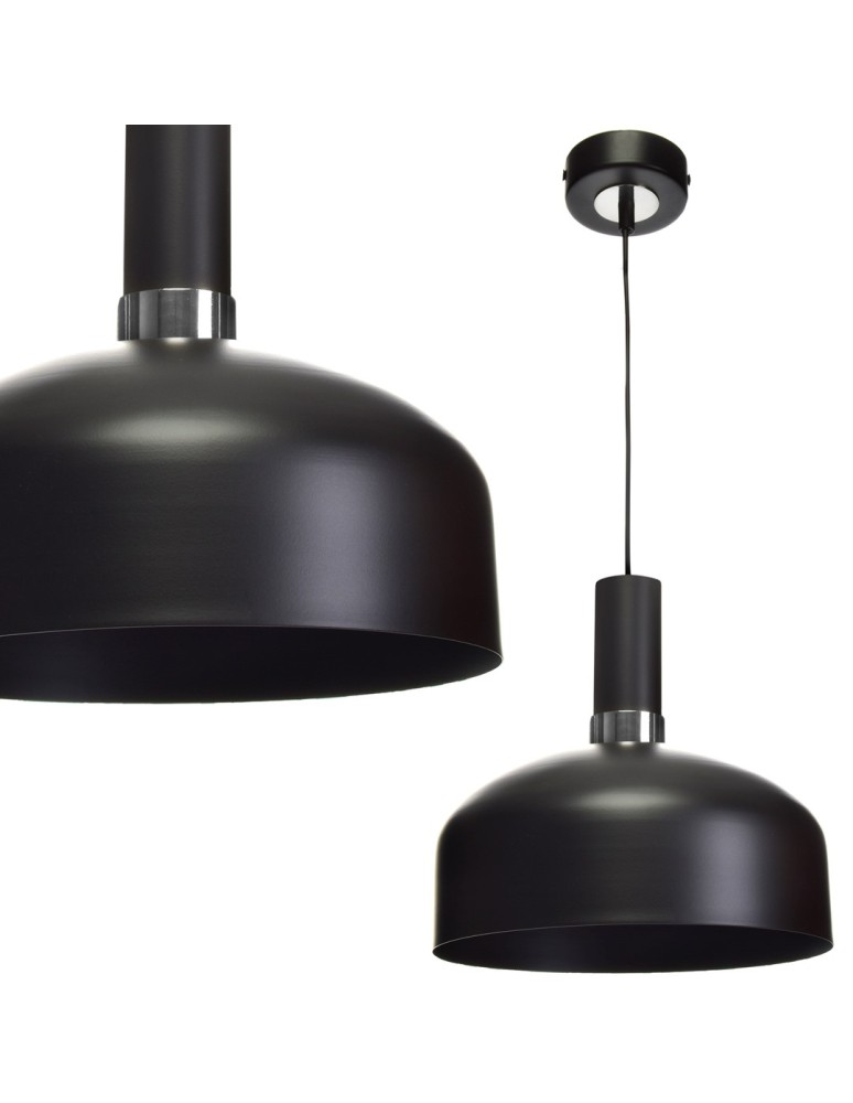 Pendant lamps - Milagro MALMO BLACK/CHROME 1xE27 pendant lamp MLP6203 - product kolory-swiatla.pl 1