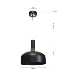 Pendant lamps - Milagro MALMO BLACK/CHROME 1xE27 pendant lamp MLP6203 - product 7