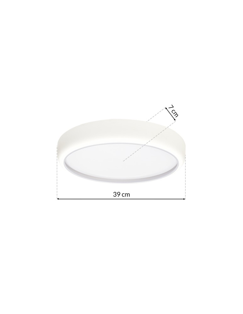 Plafonds with remote control - Milagro Plafond GEA WHITE 36W LED Ø390 mm ML6393 - product kolory-swiatla.pl 7