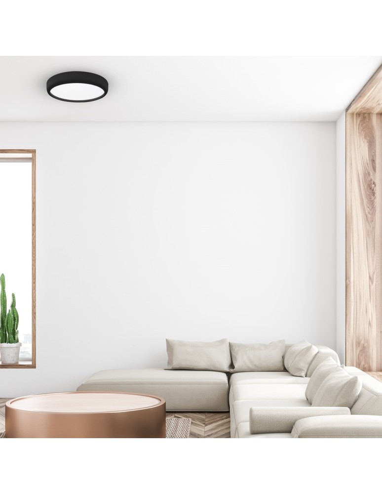 Plafonds with remote control - Milagro Plafond GEA BLACK 36W LED Ø390 mm ML6394 - product kolory-swiatla.pl 3