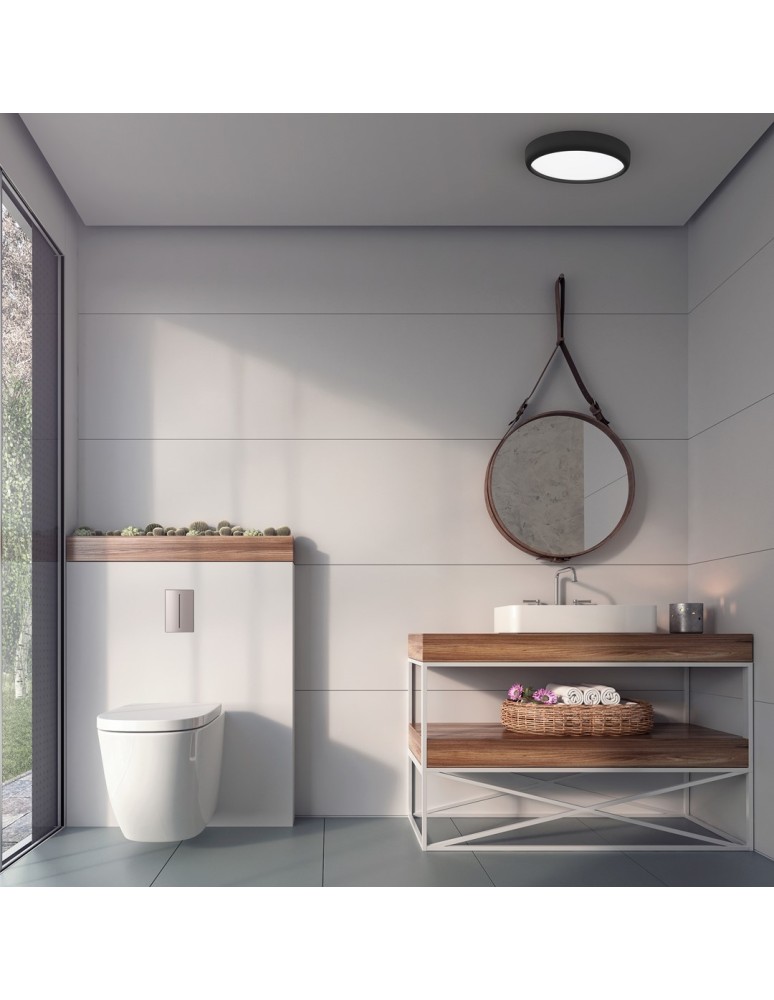 Plafonds with remote control - Milagro Plafond GEA BLACK 36W LED Ø390 mm ML6394 - product kolory-swiatla.pl 5