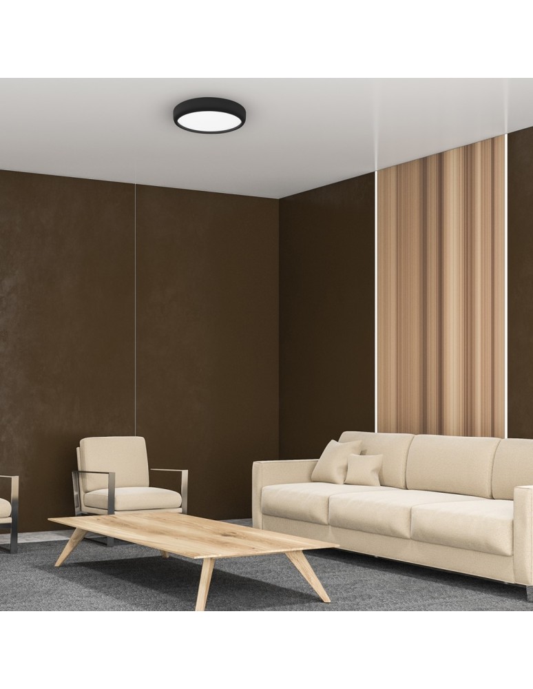 Plafonds with remote control - Milagro Plafond GEA BLACK 36W LED Ø390 mm ML6394 - product kolory-swiatla.pl 6