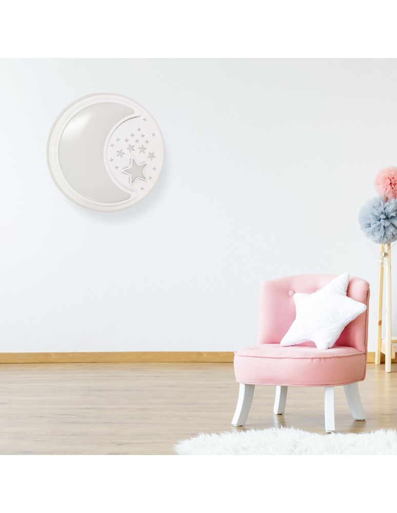 Children's ceiling lamps - Milagro Plafond NOTE WHITE 40W LED Ø480 mm ML6182 - product kolory-swiatla.pl 5