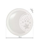 Children's ceiling lamps - Milagro Plafond NOTE WHITE 40W LED Ø480 mm ML6182 - product 7