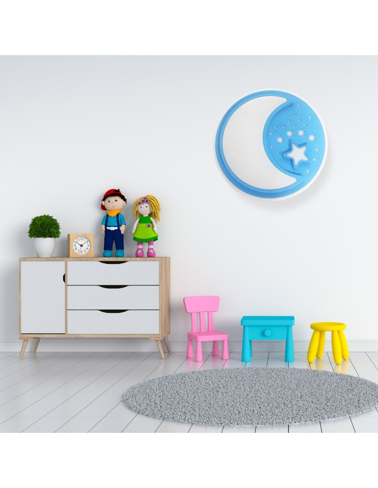 Children's ceiling lamps - Milagro Plafond NOTE BLUE 40W LED Ø480 mm ML6183 - product kolory-swiatla.pl 5