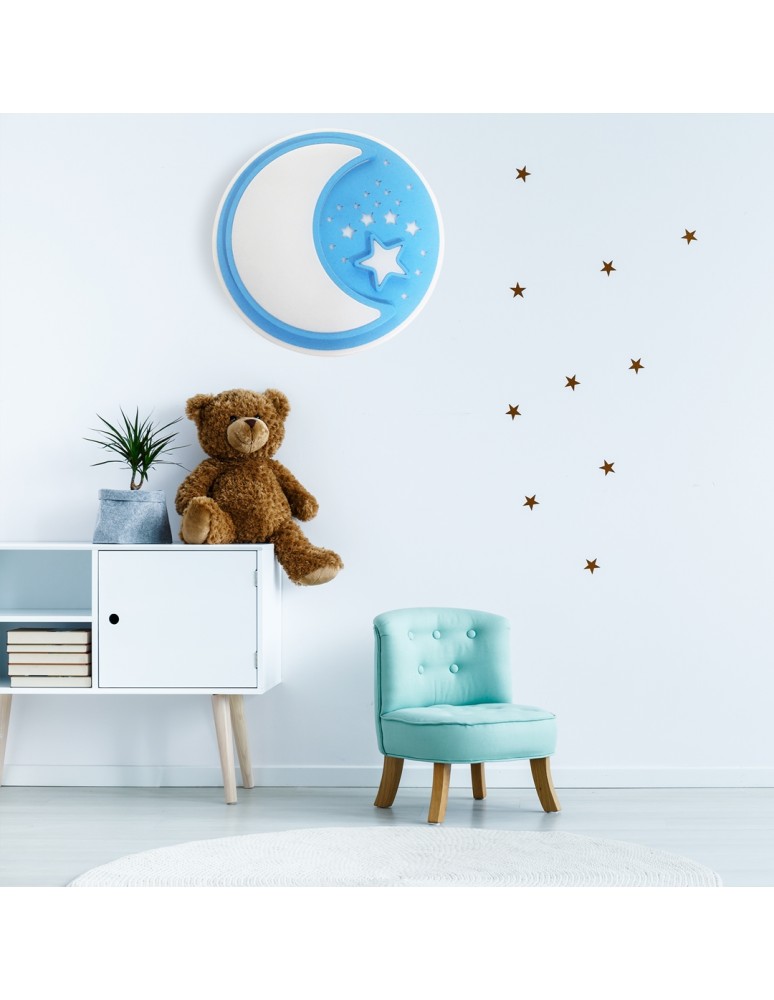 Children's ceiling lamps - Milagro Plafond NOTE BLUE 40W LED Ø480 mm ML6183 - product kolory-swiatla.pl 6