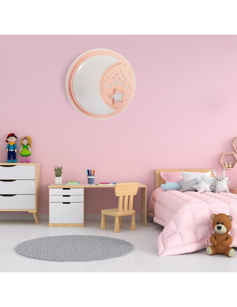 Children's ceiling lamps - Milagro Plafond NOTE PINK 40W LED Ø480 mm ML6184 - product kolory-swiatla.pl 6