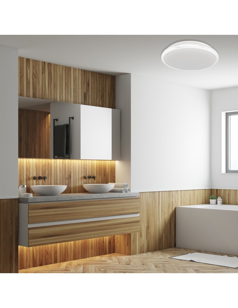 Hermetic plafonds - Milagro Plafond TERMA WHITE 28W LED IP44 Ø360 mm ML6403 - product kolory-swiatla.pl 4