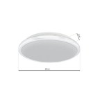 Hermetic plafonds - Milagro Plafond TERMA WHITE 28W LED IP44 Ø360 mm ML6403 - product 6