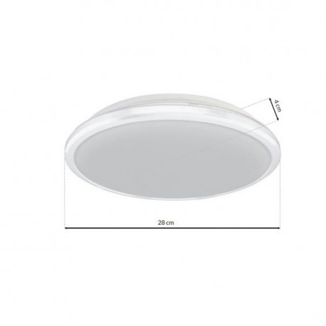 Milagro Plafon TERMA WHITE 28W LED IP44 Ø360 mm ML6403