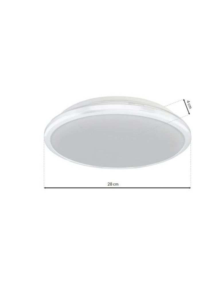 Hermetic plafonds - Milagro Plafond TERMA WHITE 28W LED IP44 Ø360 mm ML6403 - product kolory-swiatla.pl 6