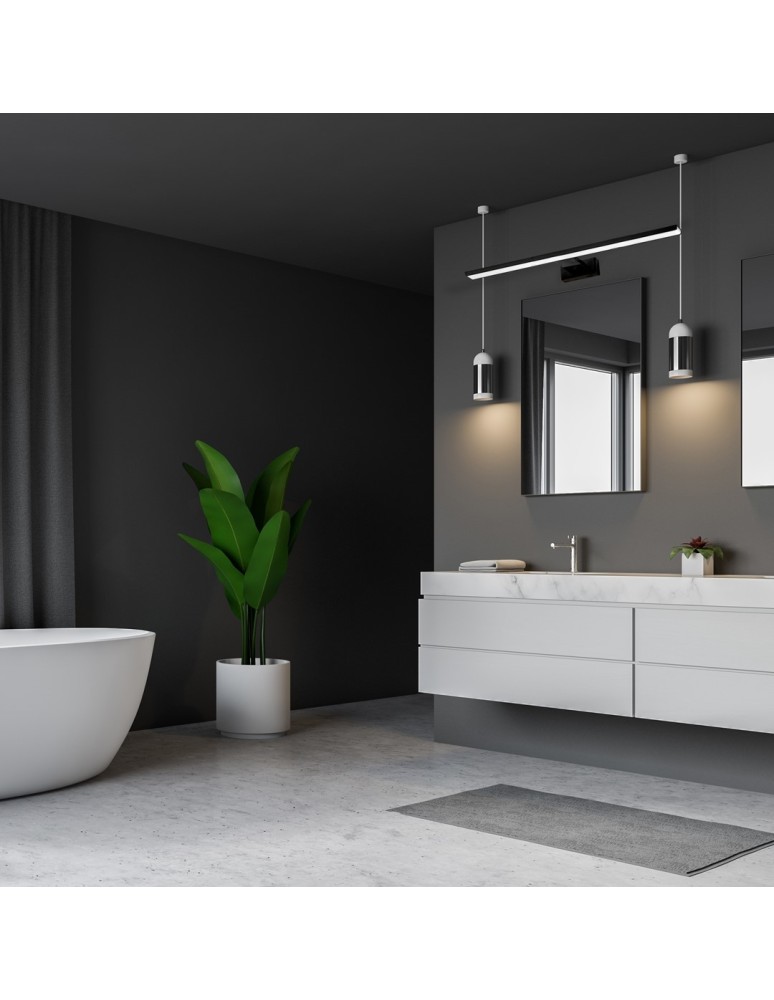 Bathroom wall lamps - Milagro SHINE BLACK 80cm 15W LED wall lamp ML6336 - product kolory-swiatla.pl 6