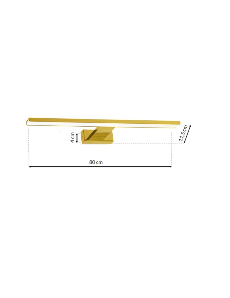 Bathroom wall lamps - Milagro SHINE GOLD 80cm 15W LED wall lamp ML6338 - product kolory-swiatla.pl 7