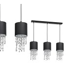 Milagro Lampa wisząca ALMERIA BLACK/CHROME 3xE27 MLP64300