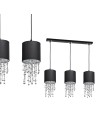 Milagro ALMERIA BLACK/CHROME 3xE27 pendant lamp MLP64300