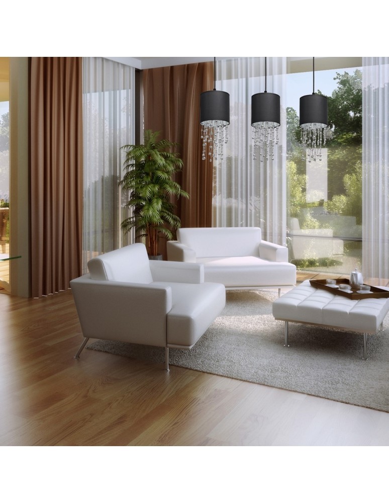 Pendant lamps - Milagro ALMERIA BLACK/CHROME 3xE27 pendant lamp MLP64300 - product kolory-swiatla.pl 5