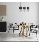 Pendant lamps - Milagro ALMERIA BLACK/CHROME 3xE27 pendant lamp MLP64300 - product 6