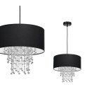 Milagro Lampa wisząca ALMERIA BLACK/CHROME 1xE27 MLP6431