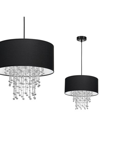 Milagro ALMERIA BLACK/CHROME 1xE27 pendant lamp MLP6431
